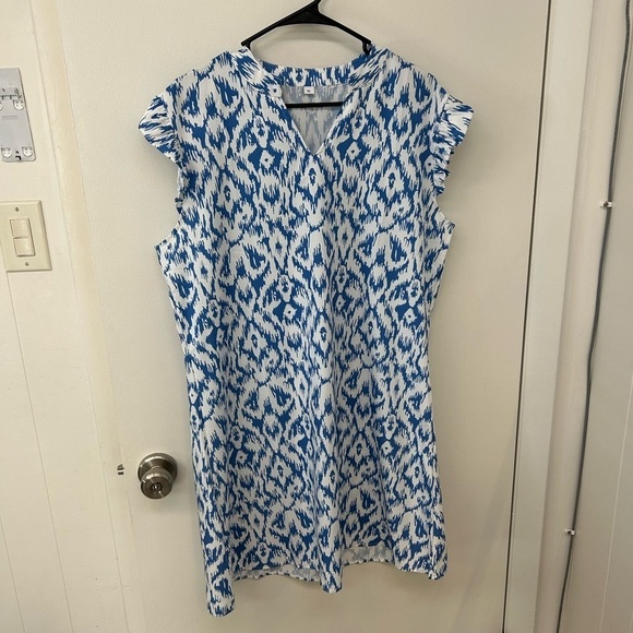 Dresses & Skirts - Blue and White Patterned Women's Dress